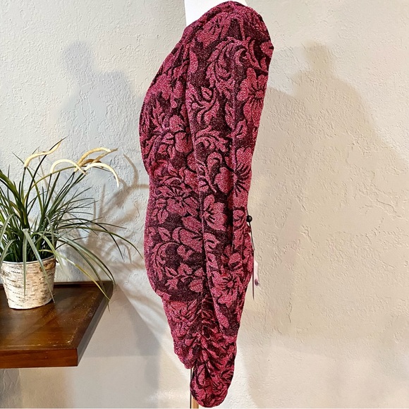 NWT FOR LOVE & LEMONS Shailee Mini Dress In Mulberry, S - Picture 5 of 15